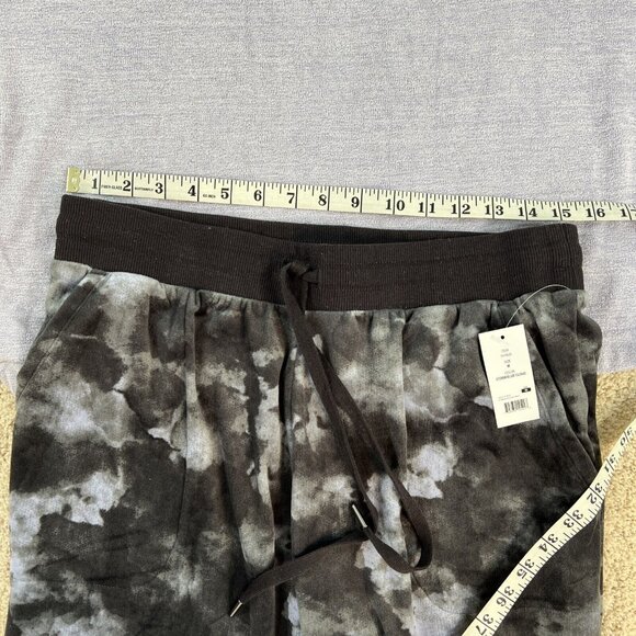 THREE DOTS Pajama Set Womans M Purple Gray Black knit Velour Lounge Stretch NWT - Picture 14 of 16